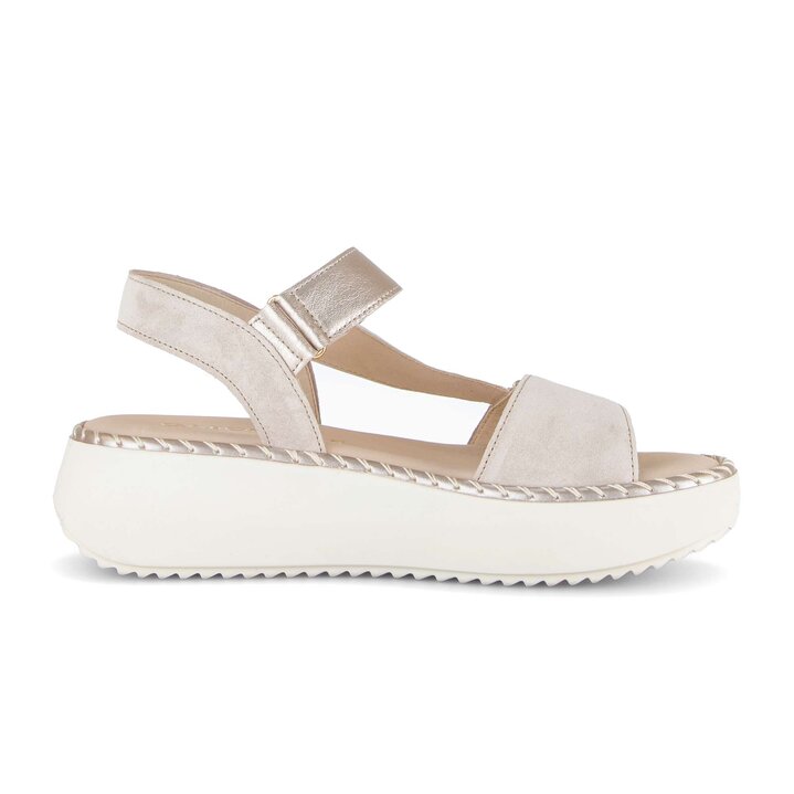 Sandalo con plateau beige #1