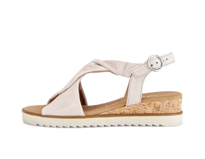 Sandalo con zeppa rosa