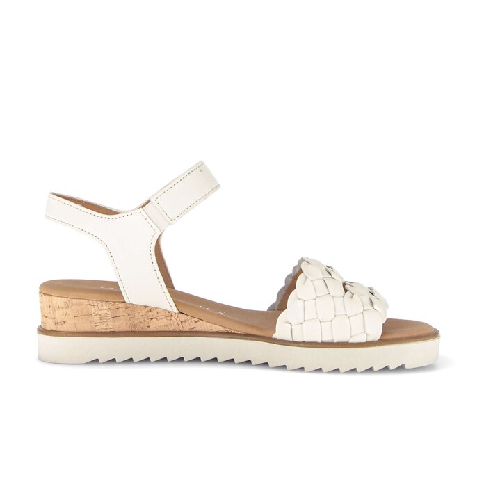 Keilsandalette creme #1