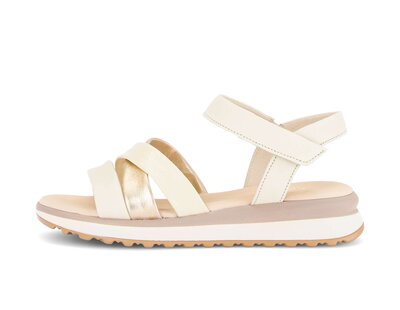 Sandalo con cinturino beige