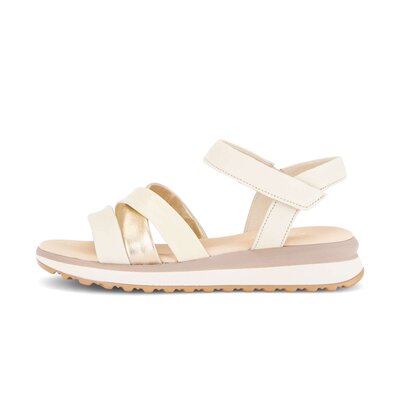 Sandal met riempjes beige