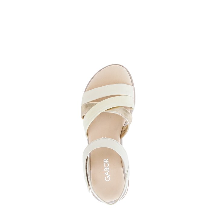 Sandal met riempjes beige #5
