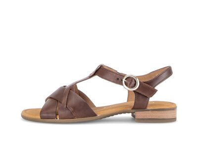 Sandalo con cinturino marrone