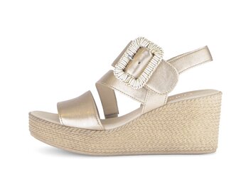 Sandaleno met sleehak goud