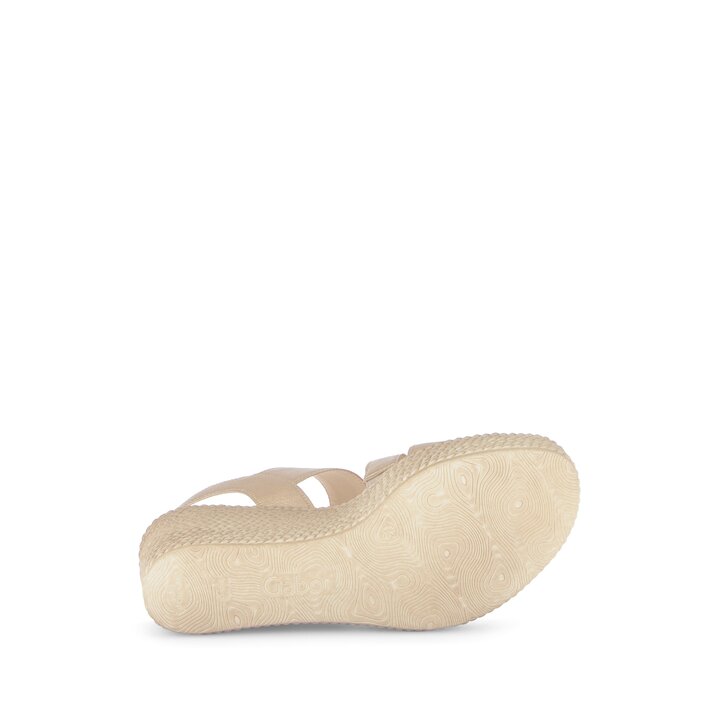 Sandales compensées or #4