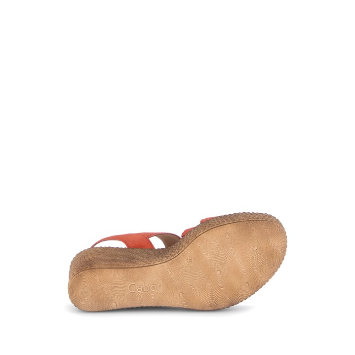 Sandales compensées rouge #4