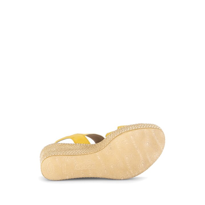 Sandalo con zeppa giallo #4