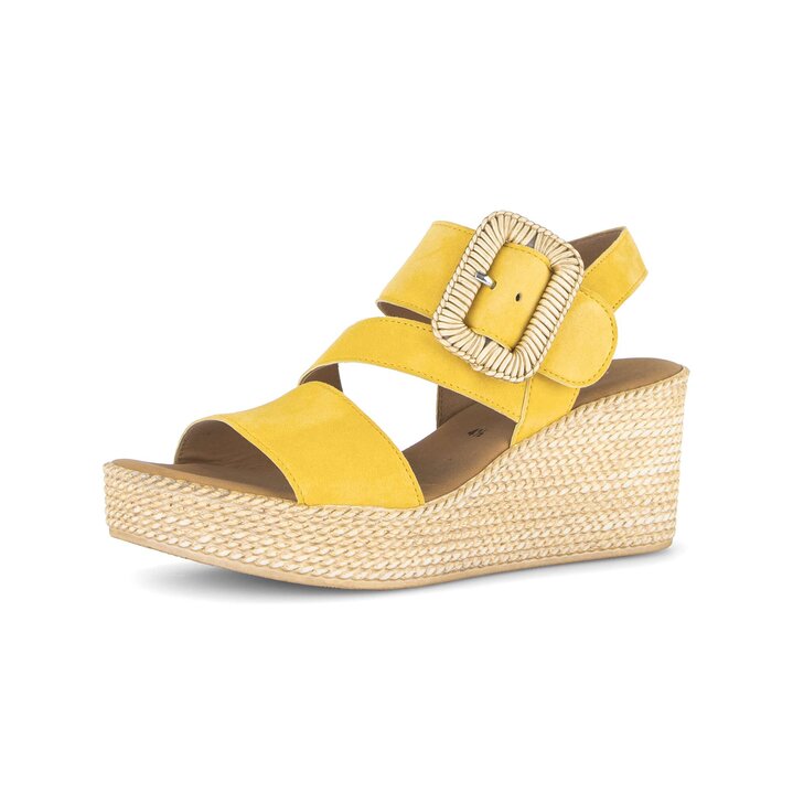 Sandalo con zeppa giallo #2