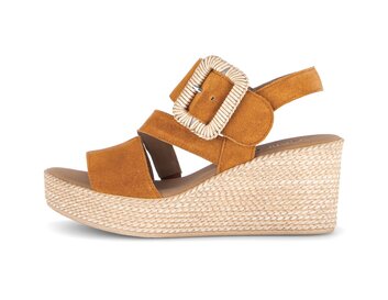 Sandalo con zeppa arancione