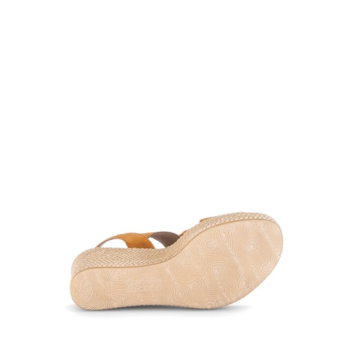 Sandales compensées orange #4