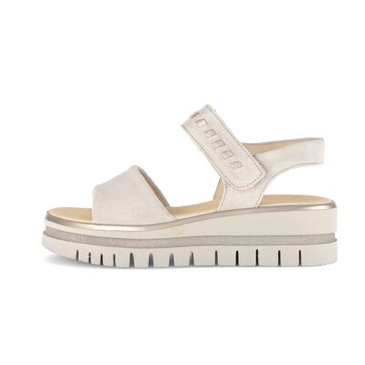 Sandal met riempjes beige