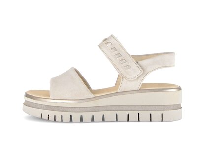 Sandalo con cinturino beige