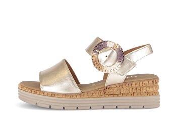Sandale à plateforme or