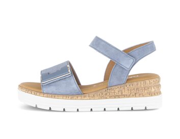 Sandale met plateauzool blauw