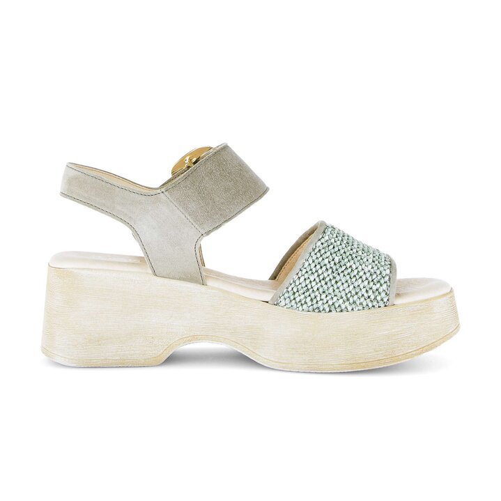 Sandalo con cinturino verde #1