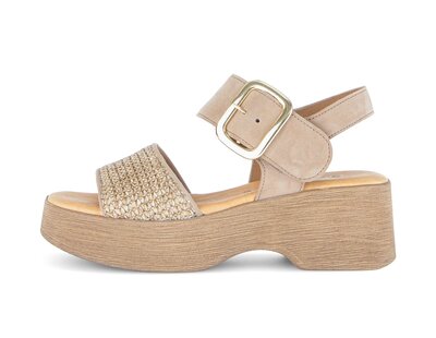 Riemchensandale beige