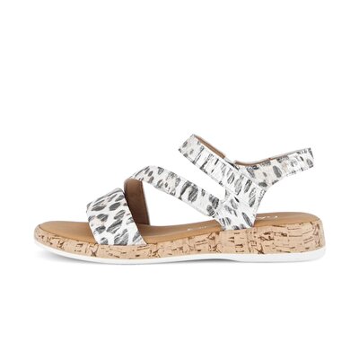 Sandal met riempjes wit