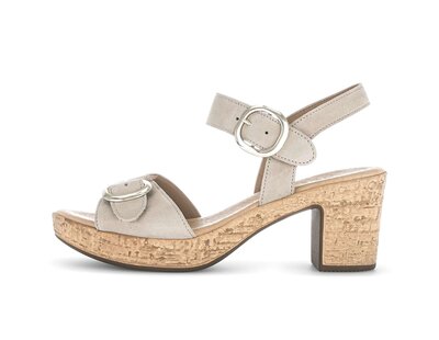 Sandalo con cinturino beige