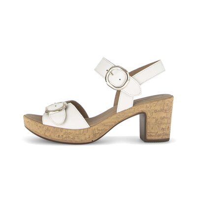 Sandal met riempjes crème