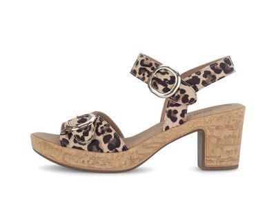 Sandalo con cinturino beige