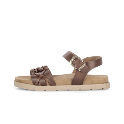 Sandale met plateauzool bruin