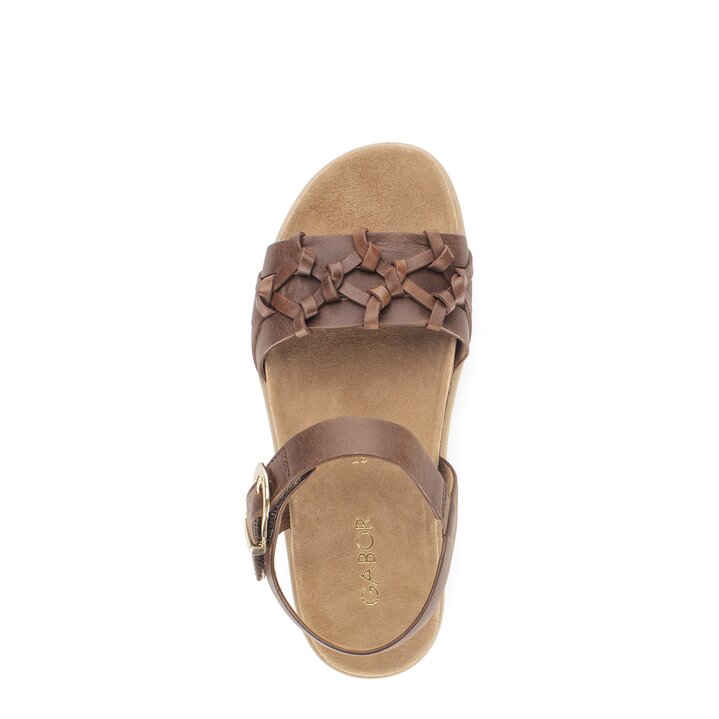 Sandal met riempjes bruin #5