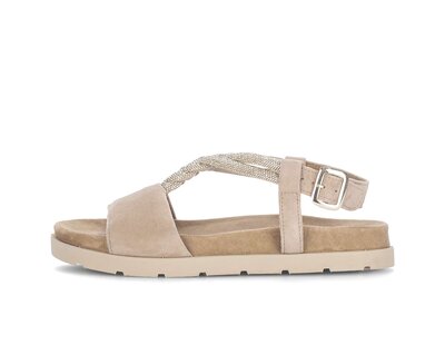 Riemchensandale beige