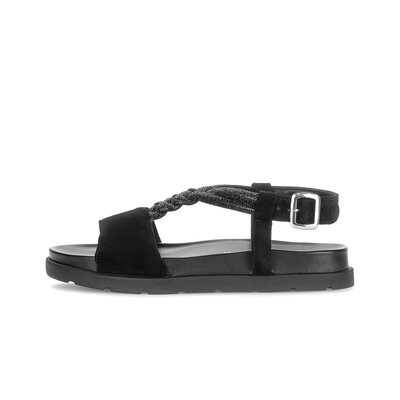 Sandal met riempjes zwart