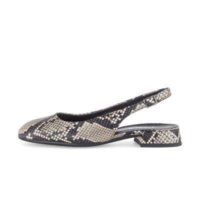 Escarpin à talon ouvert multicolore