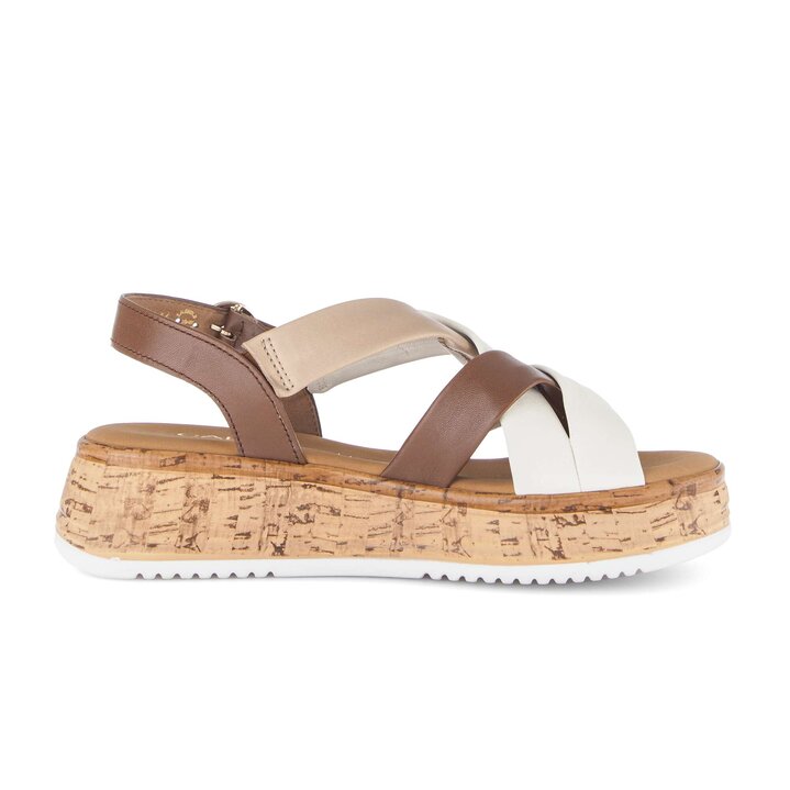 Sandalo con plateau multicolore #1