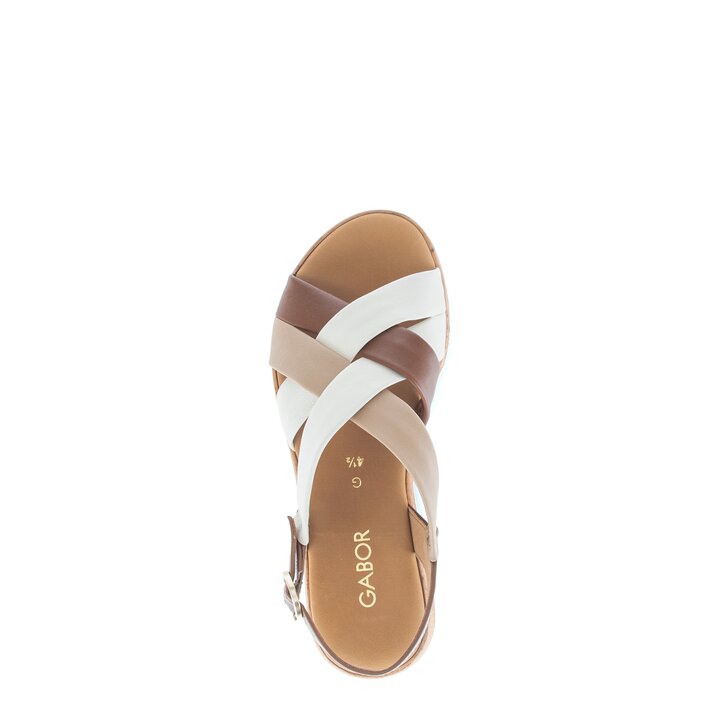 Sandalo con plateau multicolore #5