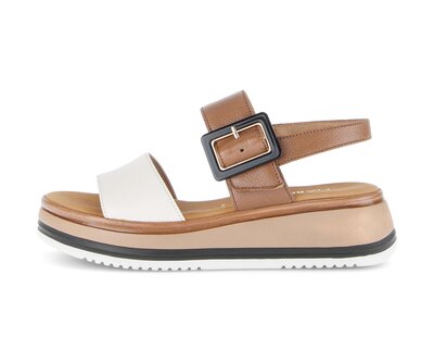 Sandalo con plateau multicolore