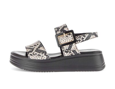 Sandalo con plateau multicolore