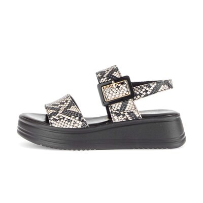 Sandalo con plateau multicolore