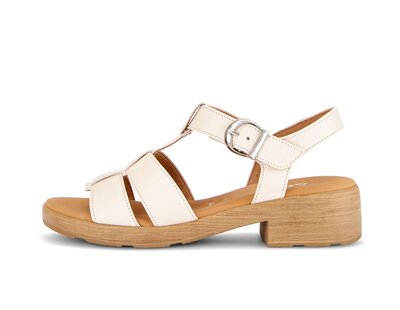 Sandalo con cinturino crema