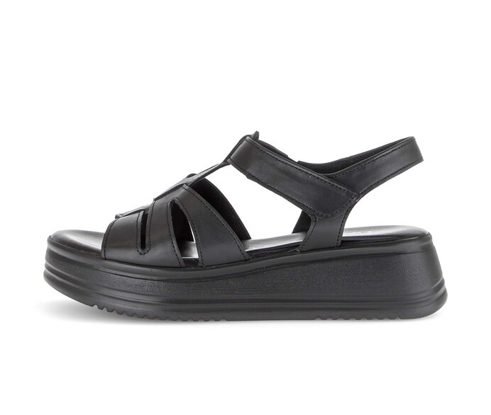 Sandale met plateauzool zwart #0