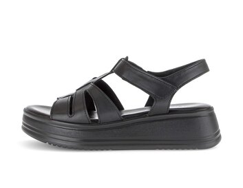 Sandale met plateauzool zwart
