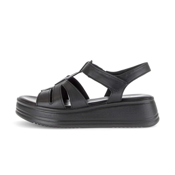 Platåsandaler svart #0