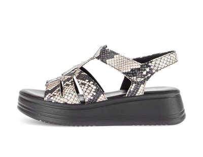 Sandalo con plateau multicolore