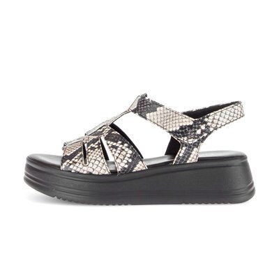 Sandalo con plateau multicolore