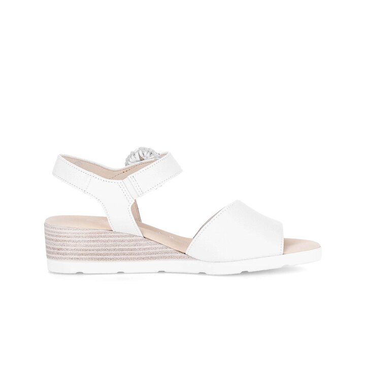 Sandalo con zeppa bianco #1