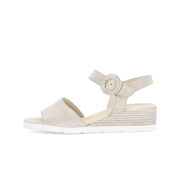 Sandalo con zeppa beige #0