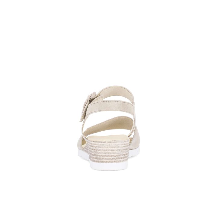 Sandalo con zeppa beige #3