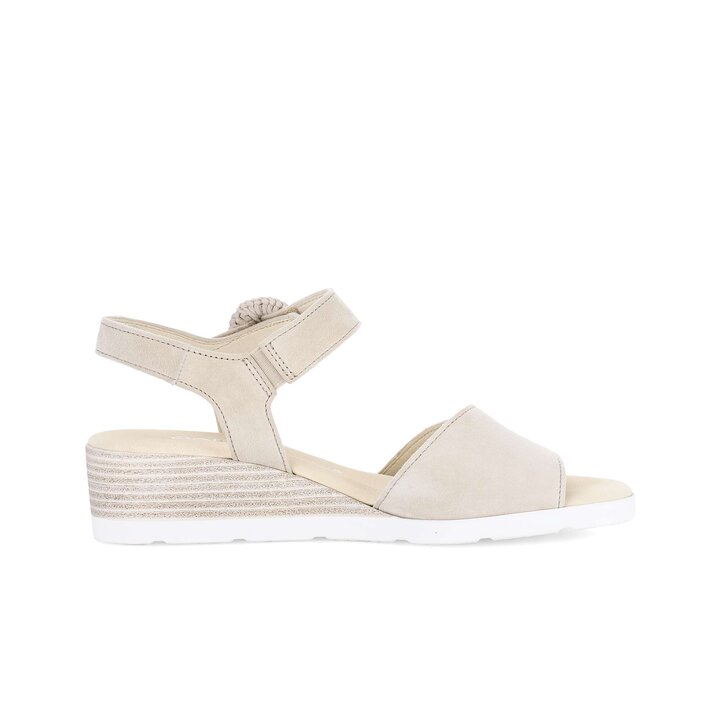 Sandalo con zeppa beige #1