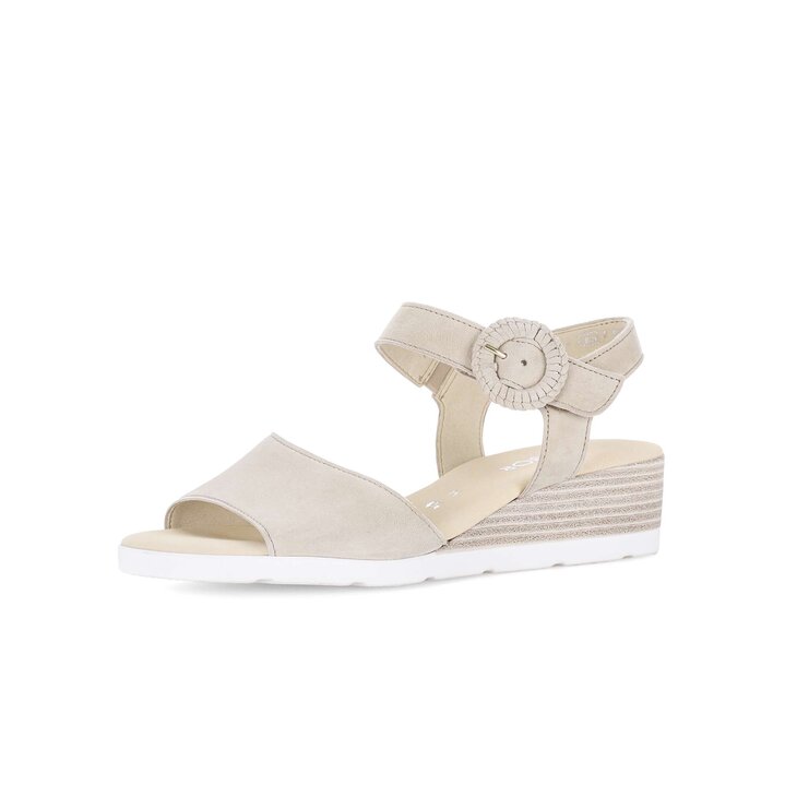 Sandalo con zeppa beige #2