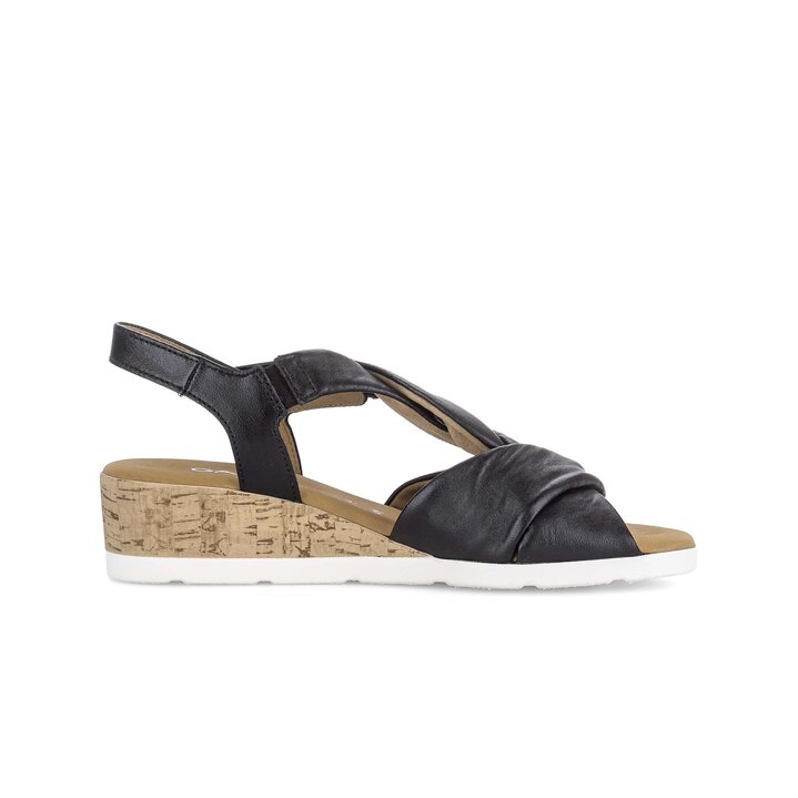 Sandales compensées noir #1