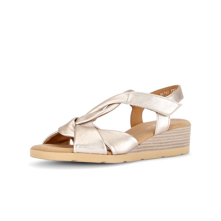 Keilsandalette gold #2