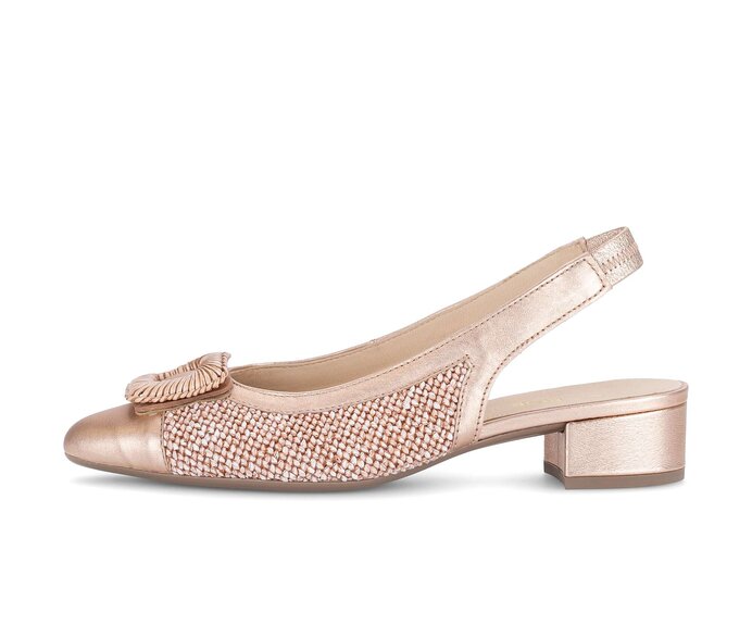 Escarpin à talon ouvert multicolore #0