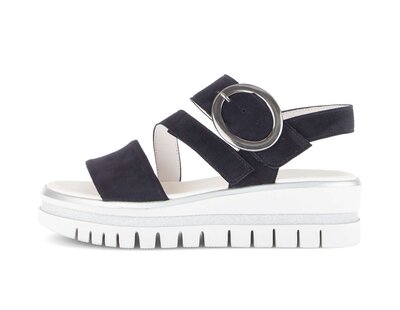 Sandalo con plateau blu