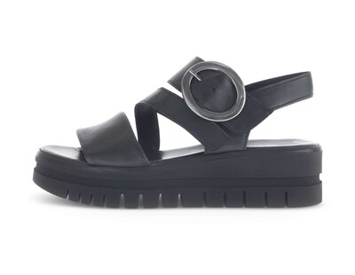 Sandalo con plateau nero